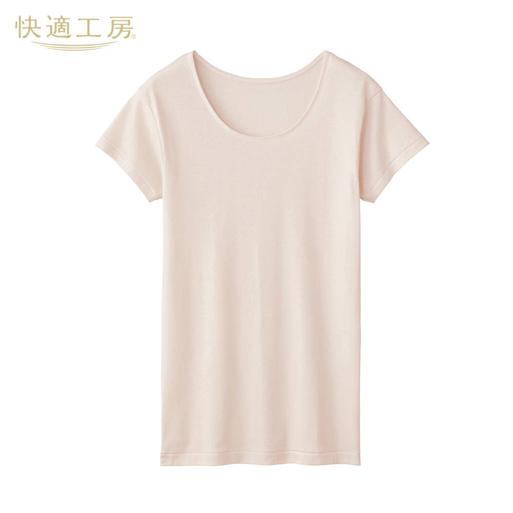 丸首三分袖インナー(レース無し)